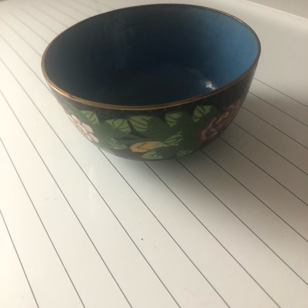 Cloisonné Floral Decorative Bowl - $35 or $30 w/offer
